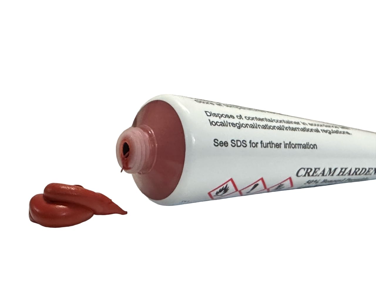 Red Cream Hardener 4oz (Ounces) (Bulk Packaging) Great for Stone Industry Epoxies, Finishing Putties, Body Fillers, Boat Repair,
