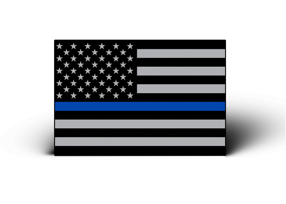 Blue Line 6 Pack Mini American Flag Subdued Stickers Decals Lives Matter - Support Police Tag Usa