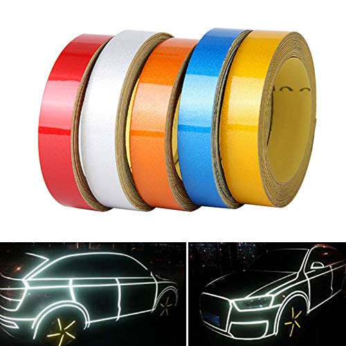MACHSWON Car Motorcycle Reflective Night Stripes Sticker Self Adhesive Waterproof Strip Car-Styling Night Magic Reflective Tape