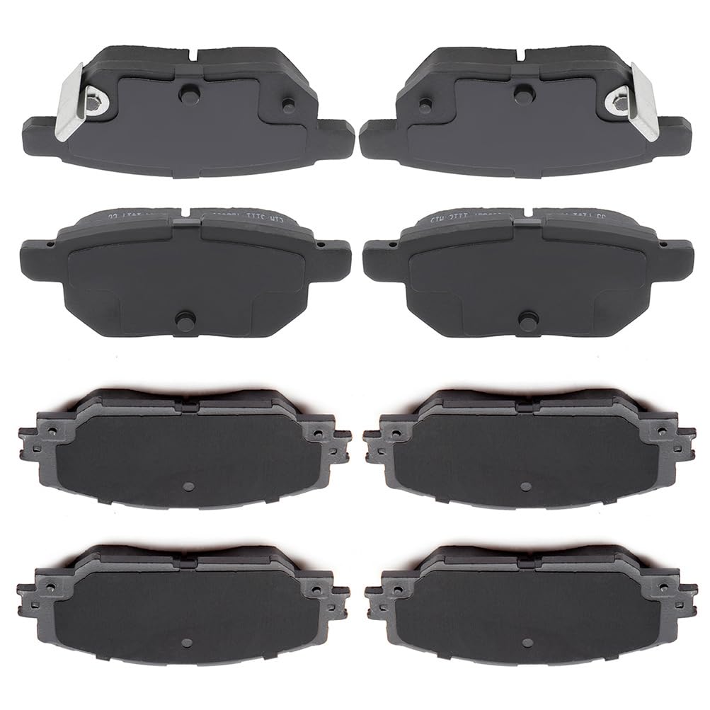 SCITOO Disc Brake Pads Kits D1210-8330 & D1354-8463 Front Rear 8Pcs Brake Pads Set Fit For Pontiac For Vibe 2009-2010,For Scion