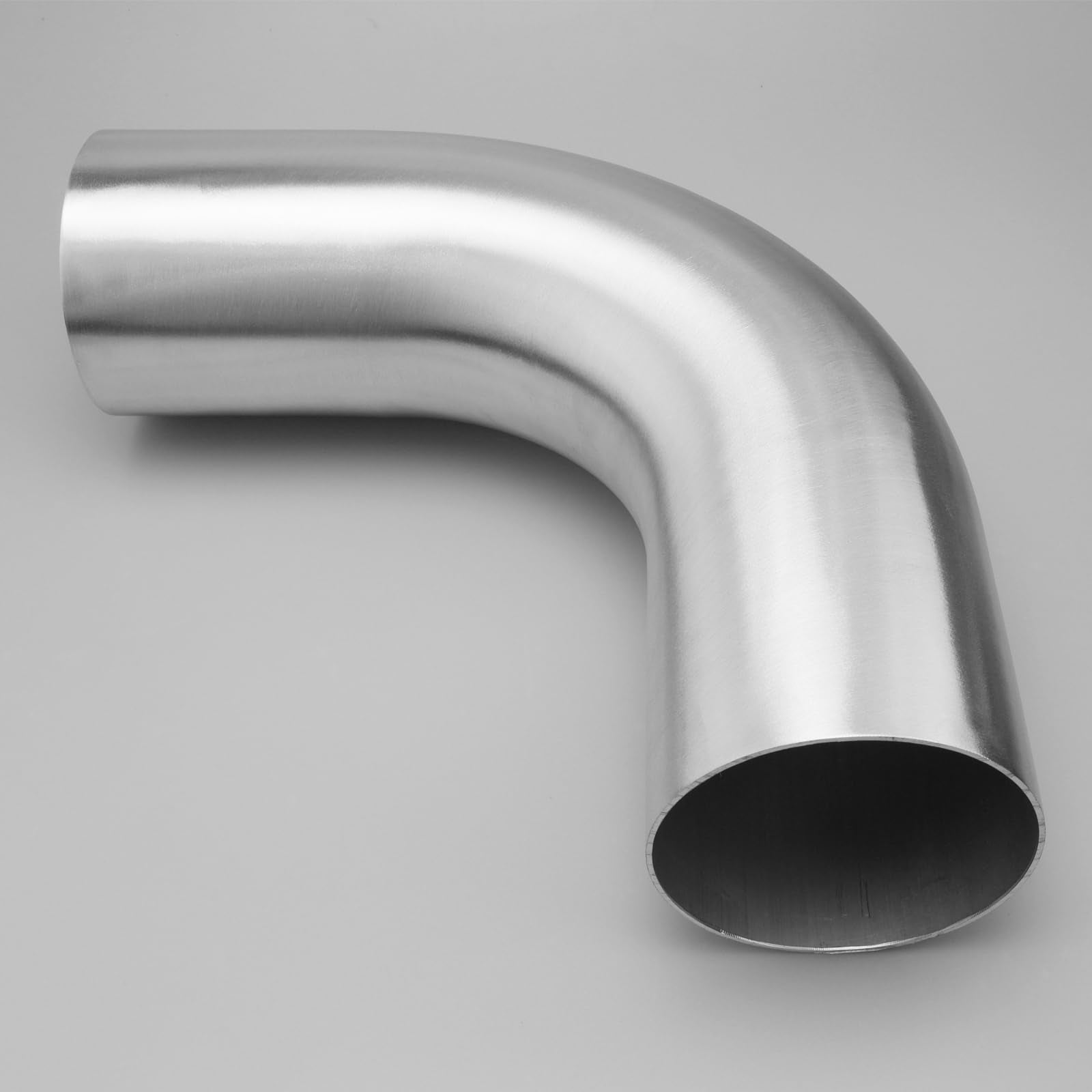 Ac Performance 4'' (102Mm) Od 90 Degree Aluminum Mandrel Elbow Intercooler Pipe Air Intake Tube, 1.35D Radius, Brushed Finish