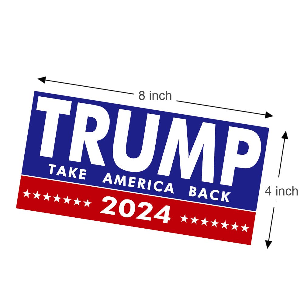Sbb 3 Pack 8Inchx4Inch Trump 2024 Sticker, Big Letters Car Decal, President Donald Trump Take America Back Bumper Sticker Fadepr