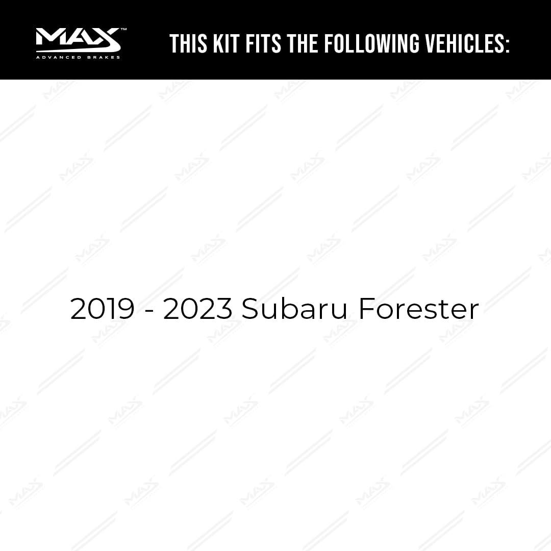 Max Advanced Brakes Rear Brake Kit Compatible With 2019 2020 2021 2022 2023 Subaru Forester Replacement Premium Oe Disc Brake Ro
