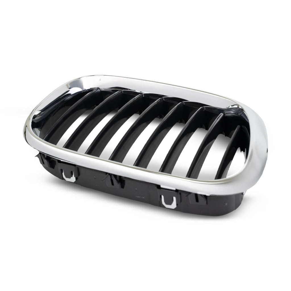 For BMW X5 2000 2001 2002 2003 Grille Passenger Side | Chrome | Plastic | Replacement For BM1200153 | 51138402646