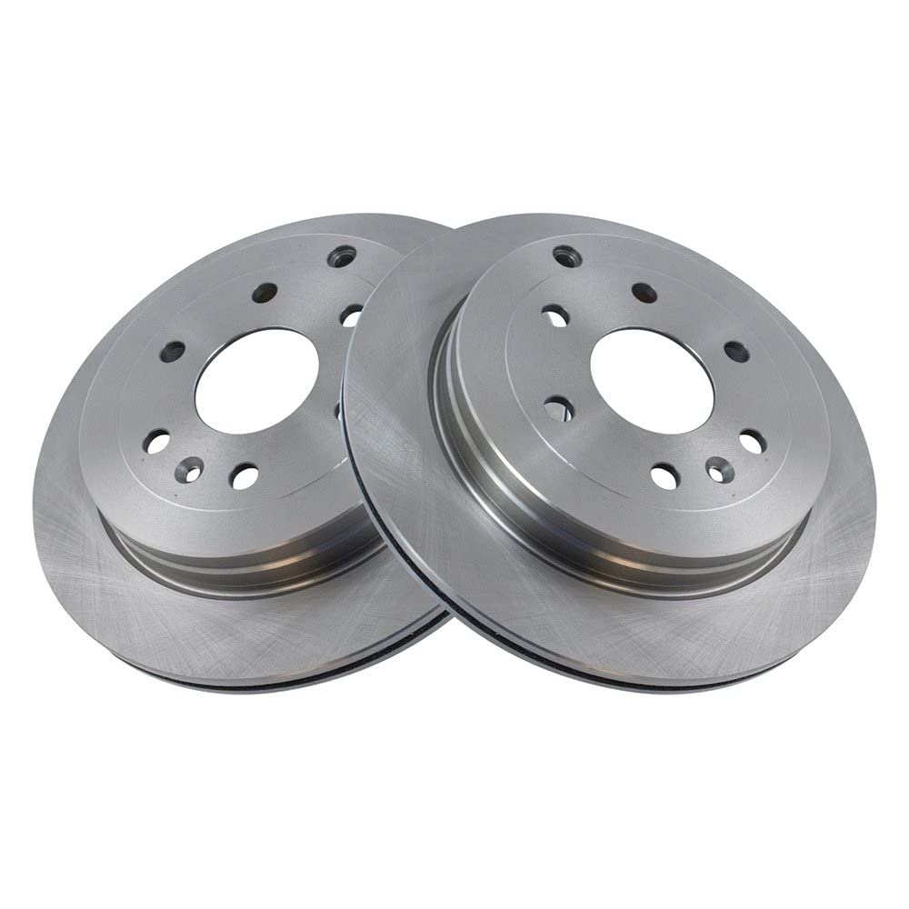 Trq Rear Brake Rotors Set Vented Compatible With 2008-2017 Buick Enclave 2009-2017 Chevrolet Traverse 2007-2016 Gmc Acadia 2017