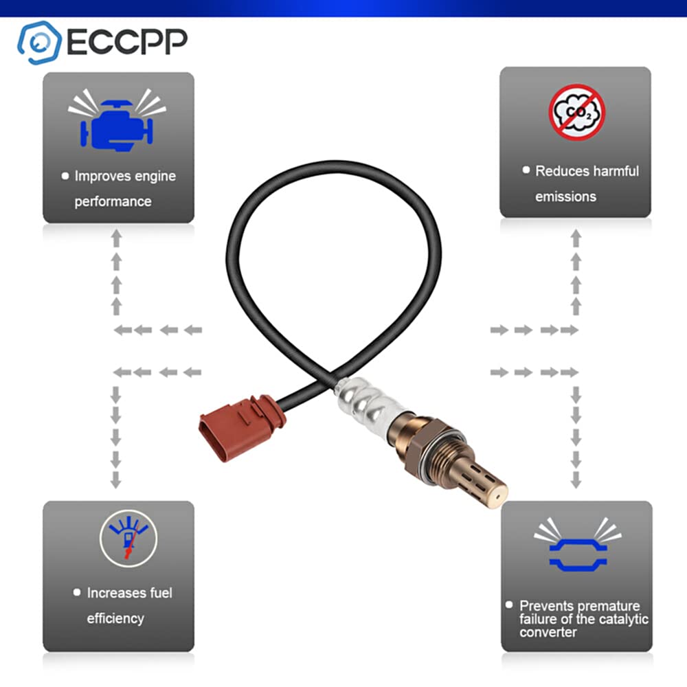 ECCPP O2 Oxygen Sensor Downstream Fit for VW Beetle 1.8L 1.9L 2.0L 2.5L, for VW Golf 1.8L 1.9L 2.0L, for VW Golf City 2.0L, for