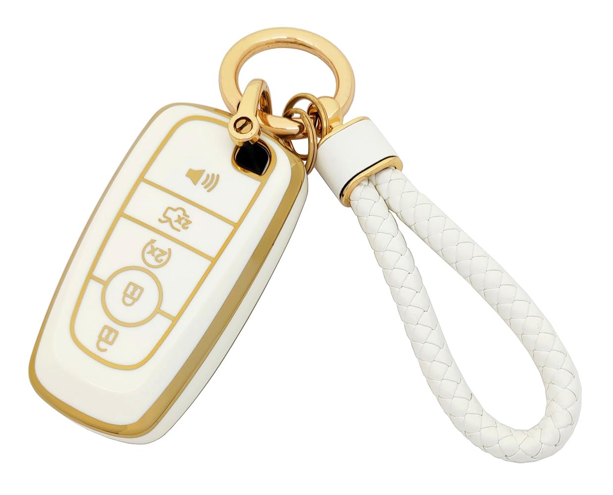 Arruweer Smart Key Fob Case Cover Fit For Ford Edge Escape Expedition Explorer Fusion Mustang Ranger F-150 F-250