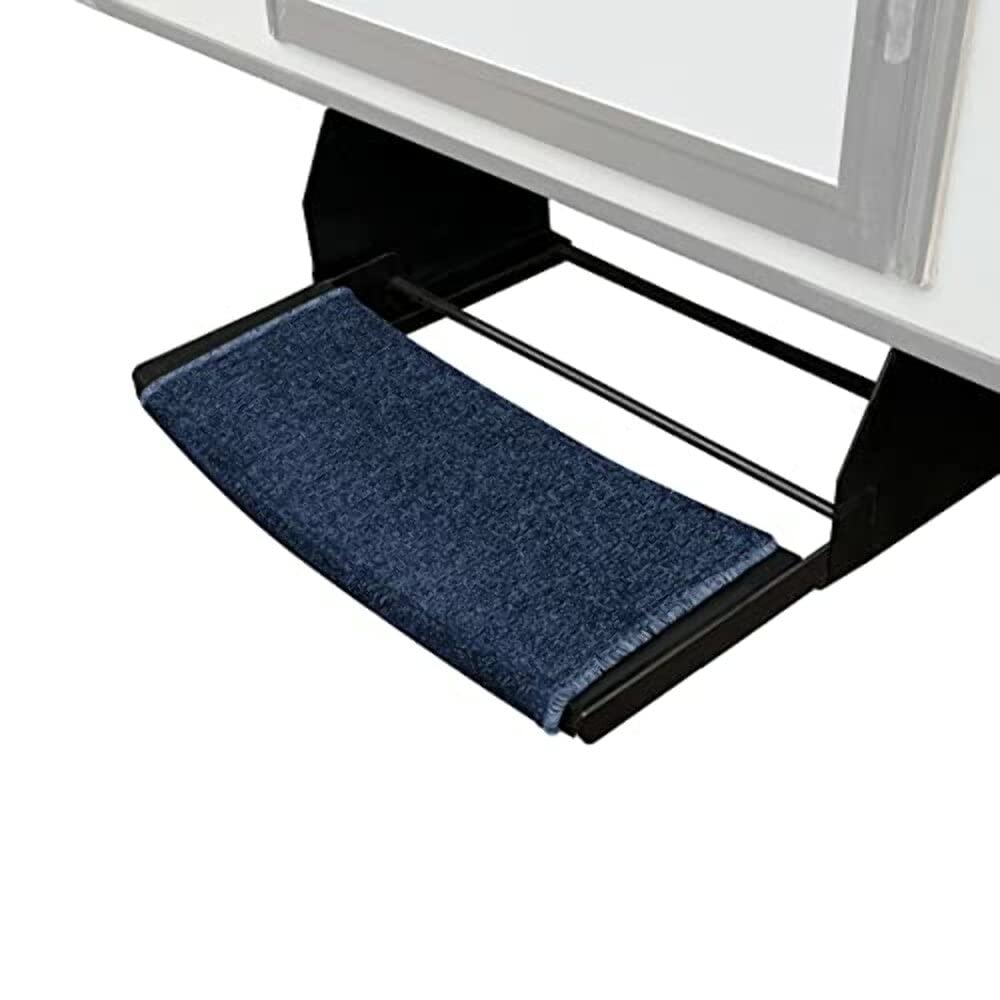 Prest-O-Fit 2-0204 Wraparound Radius Rv Step Rug Imperial Blue 22 In. Wide
