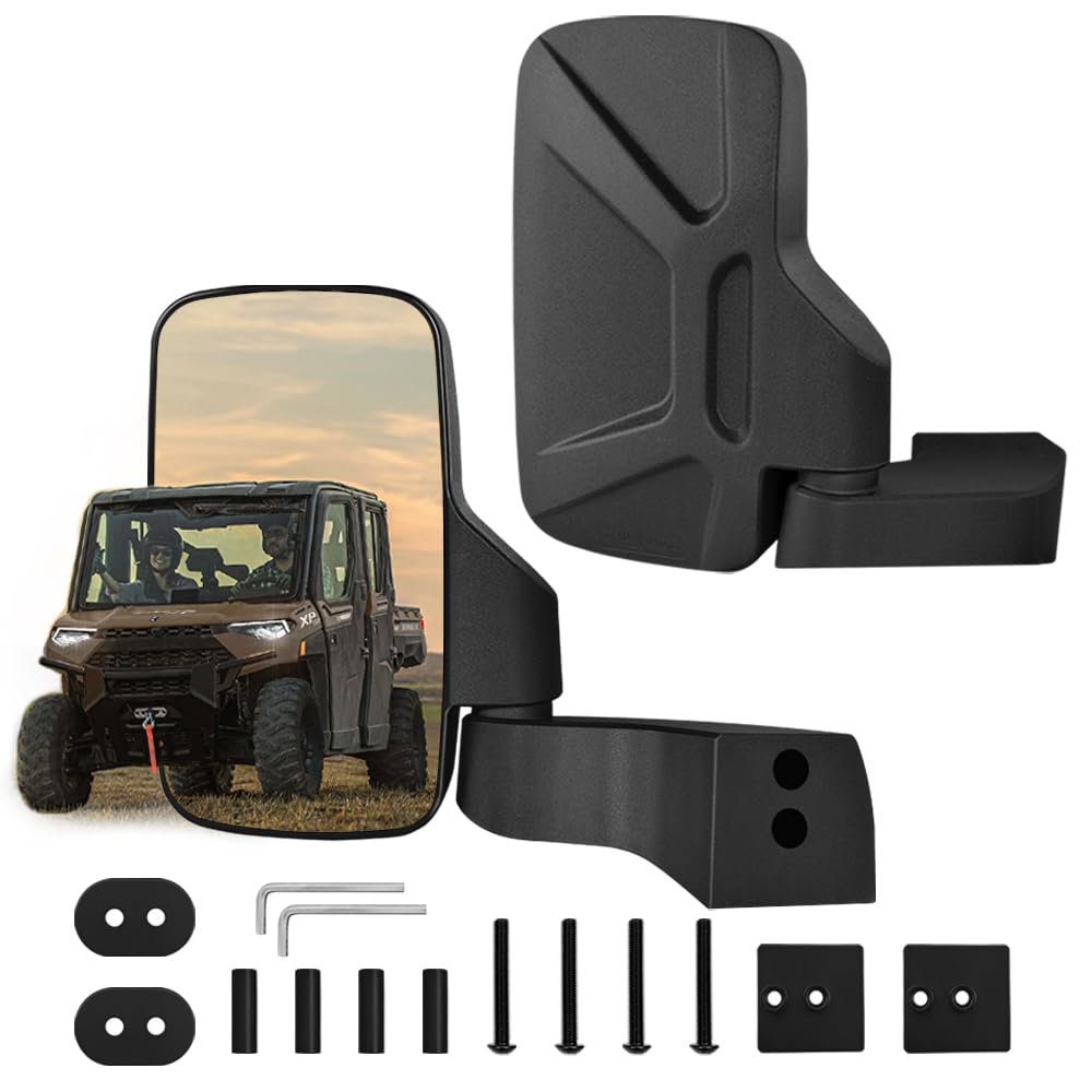 Polaris Ranger Mirrors Door Mounted, Ranger Northstar Side View Mirrors Compatible With Hard Full Doors Equipped Polaris Ranger Xp 1000/Sp 570/Commercial Pro Xd
