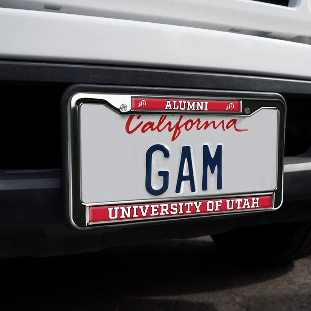 University of Utah Alumni Logo Full Size Standard License Plate Metal Frame