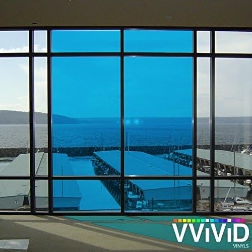 Vvivid Transparent Colorful Vinyl Window Tinting Sheets (1.49Ft X 5Ft, Blue)