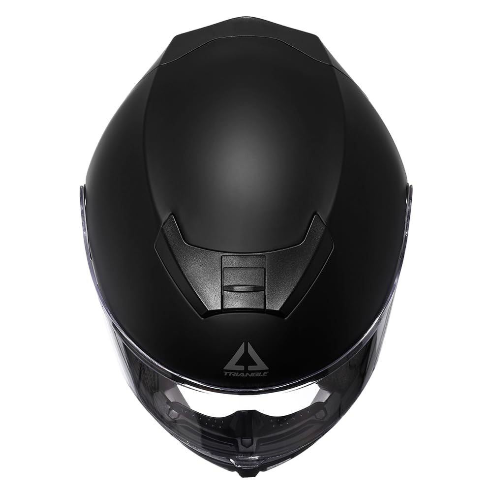 Triangle Youth Kids Full Face Helmet Motorcycle Offroad Street Bike Lightweight With 2 Visors Dot Approved (Matte Black, Medium)