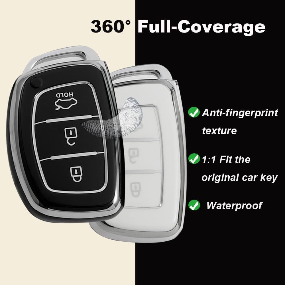 Hibeyo Key Fob Cover For Hyundai Tucson Sonata Fe Creta Mistra Elantra Ioniq Venue Ix35 I10 I20 I30 I40 Solaris Kona Accent 2018