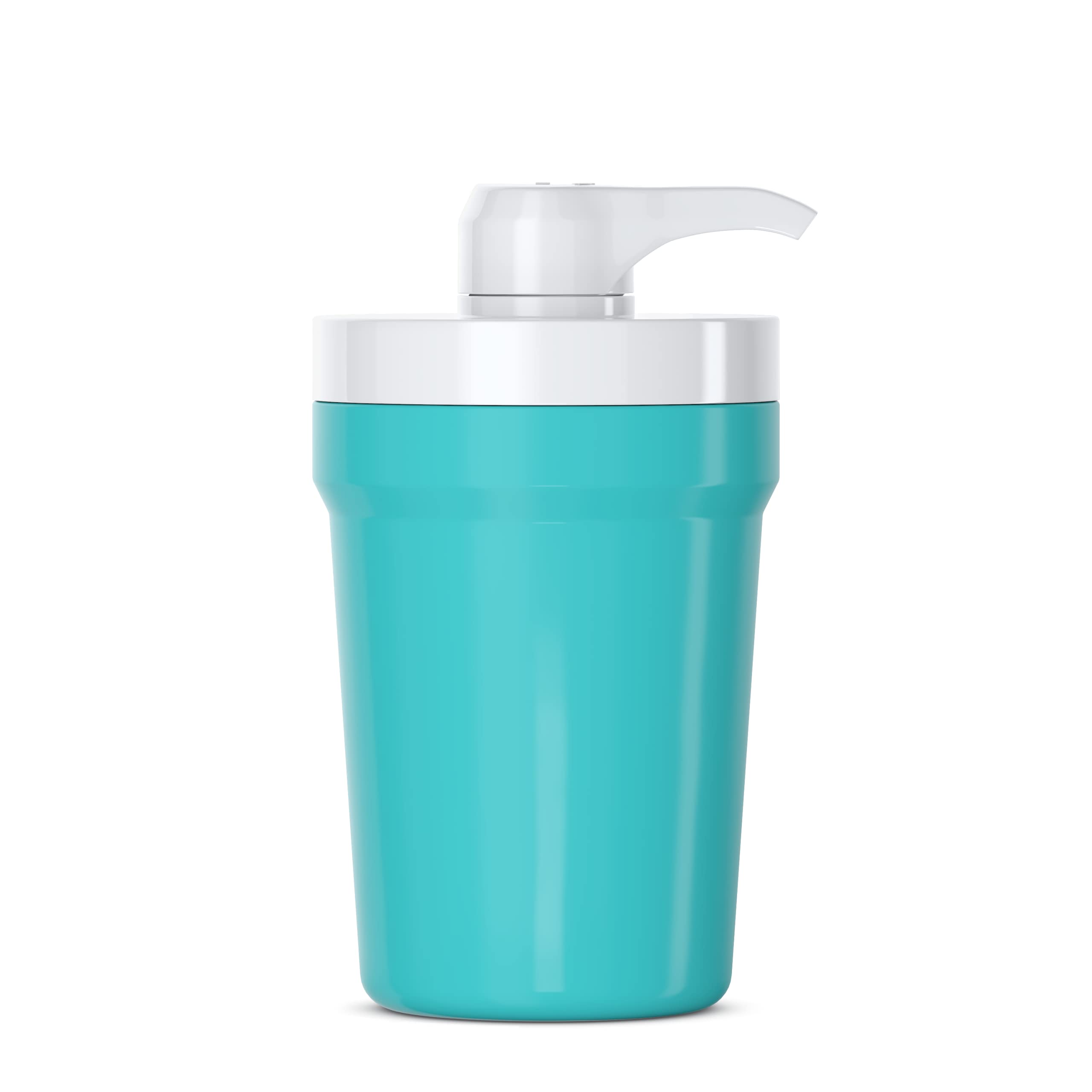 PumpCup Portable Hand Sanitizer Dispenser for Car Cup Holders (Solid Teal)