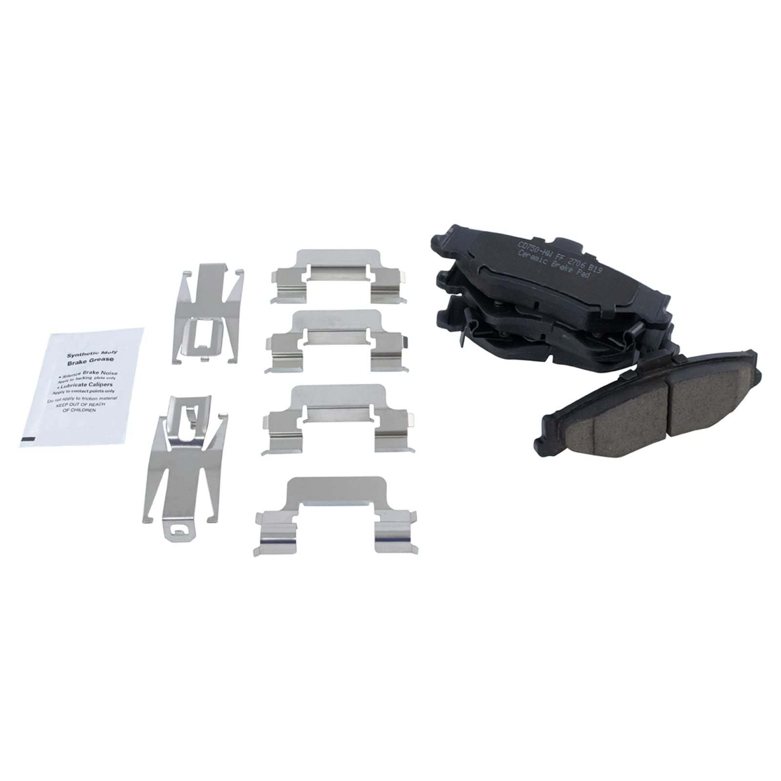 TRQ Rear Brake Pads Ceramic Compatible with 1998-2002 Chevrolet Camaro Pontiac Firebird