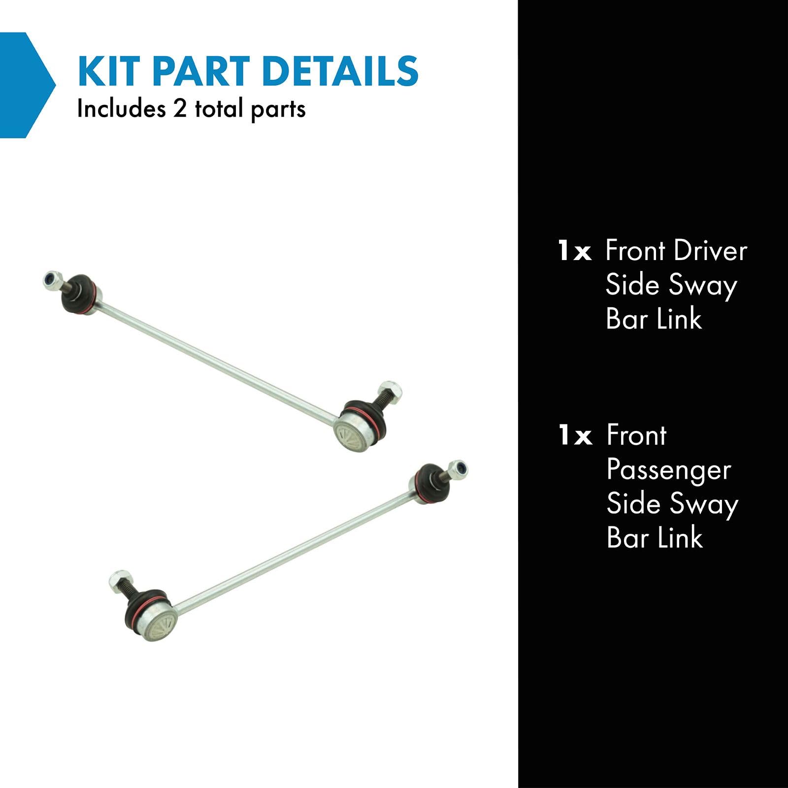 Trq Front Sway Bar Stabilizer Link Set Compatible With 2004-2010 Bmw X3