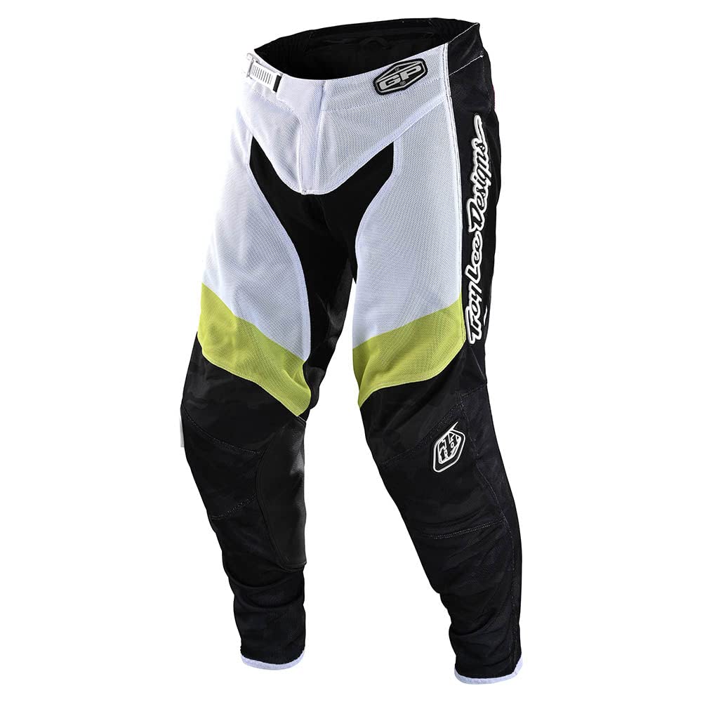 Troy Lee Designs GP Air Pant for Moto MX Motocross, Veloce Camo Black Glo Green, 32
