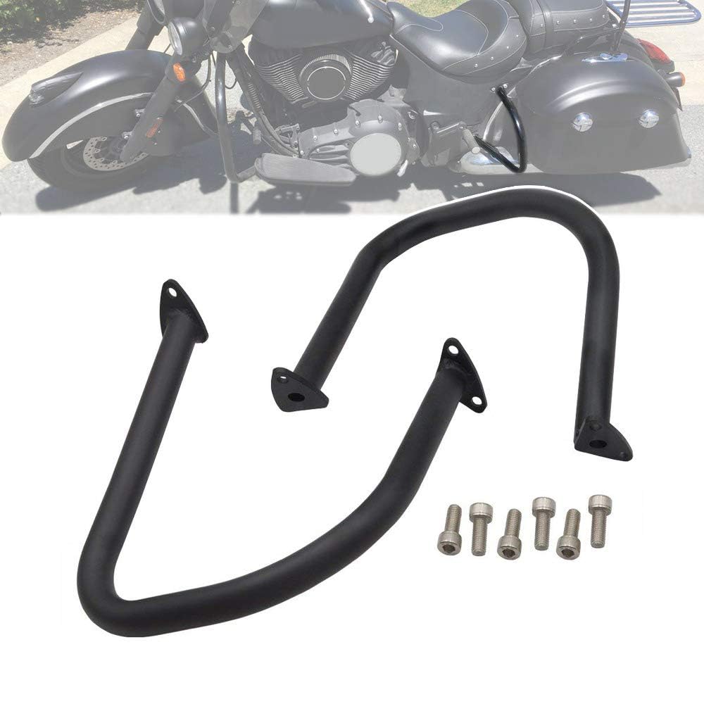 Black Rear Engine Protect Guard Highway Crash Bars Compatible with Indian Chief Chieftain Springfield Vintage Dark Horse Roadmas