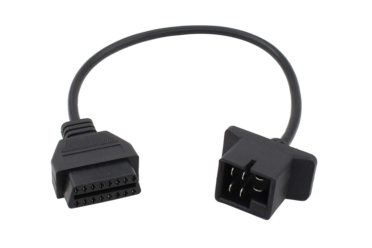 Motoku Replacement For 6 Pin P Obd1 To Obd2 Diagnostic Tool Adapter Cable Connector Scan Code Reader For Jeep For Dodge
