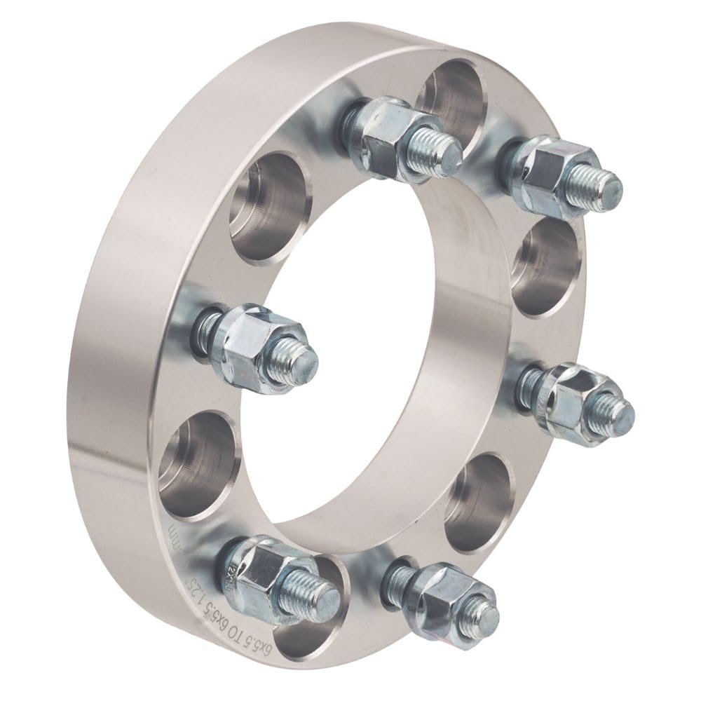 Wheel Spacers 6X5.5 To 6X5.5, 108Mm Center Bore, 12X1.5 Studs, 1.25' Thick, Billet Aluminum Wheel Spacer, Anodized Surface, Rust & Corrosion Resistant, 6X139.7Mm To 6X139.7Mm, 108Mm Cb, Wheels Spacers