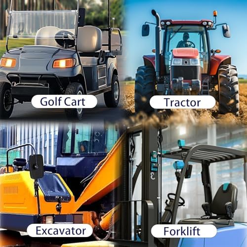 Heavy Equipment Truck Mirrors,Forklifts Rearview Mirror, Loader Mirr-ors, Compatible with Plow,Excavator,Dump truck,Lorry,Rear o