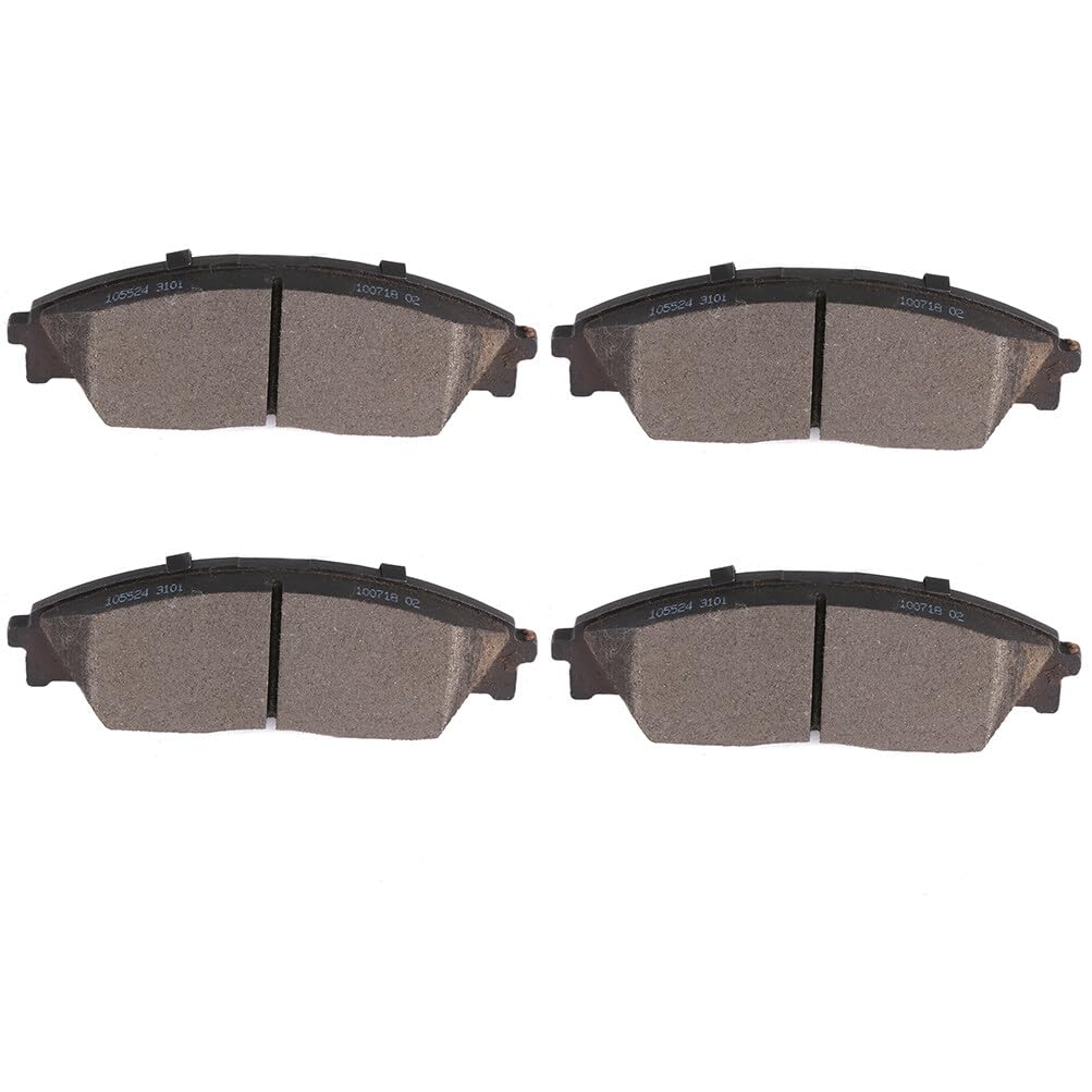 Automuto 4Pcs Front Semi-Metallic Disc Brake Pads Set D373 For Honda Civic 1988-1991,For Honda Crx 1990-1991,For Honda Prelude 1