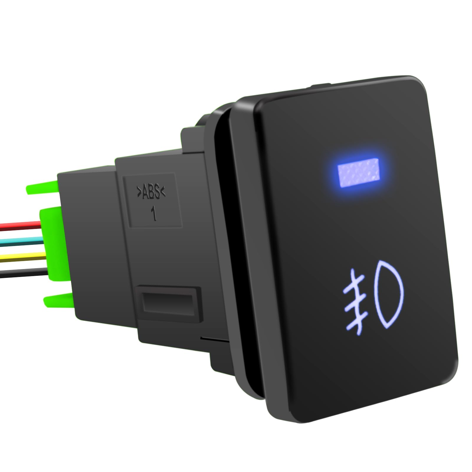 iztor 12v Push Button Switch Blue LED Multi-Purpose Switches Waterproof Toggle Switch with 4 Wires Connector Kit for Various Toy