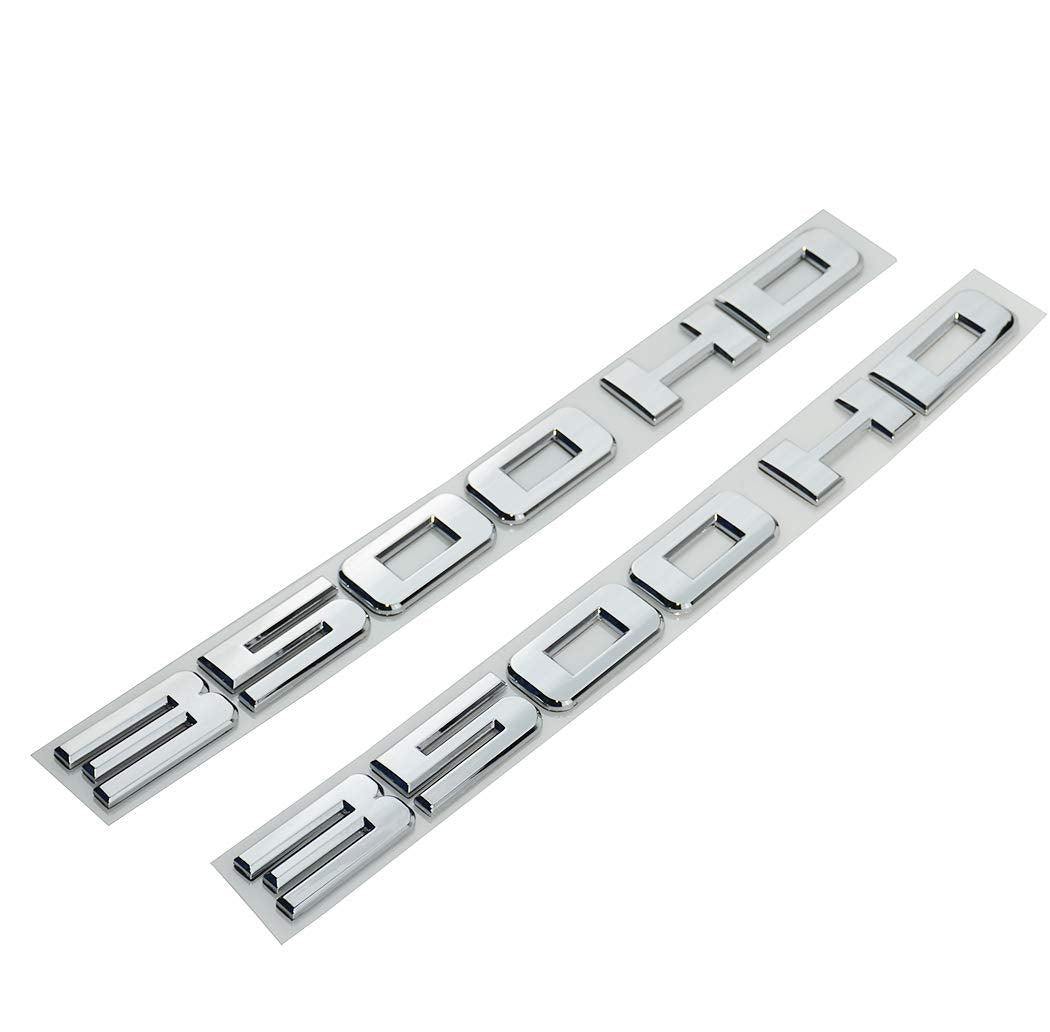 2X Chrome 3500HD Sierra Silverado Door Emblem NAMEPLATE Badge Decal 2500 HD Name FIT for Silverado (Silver)