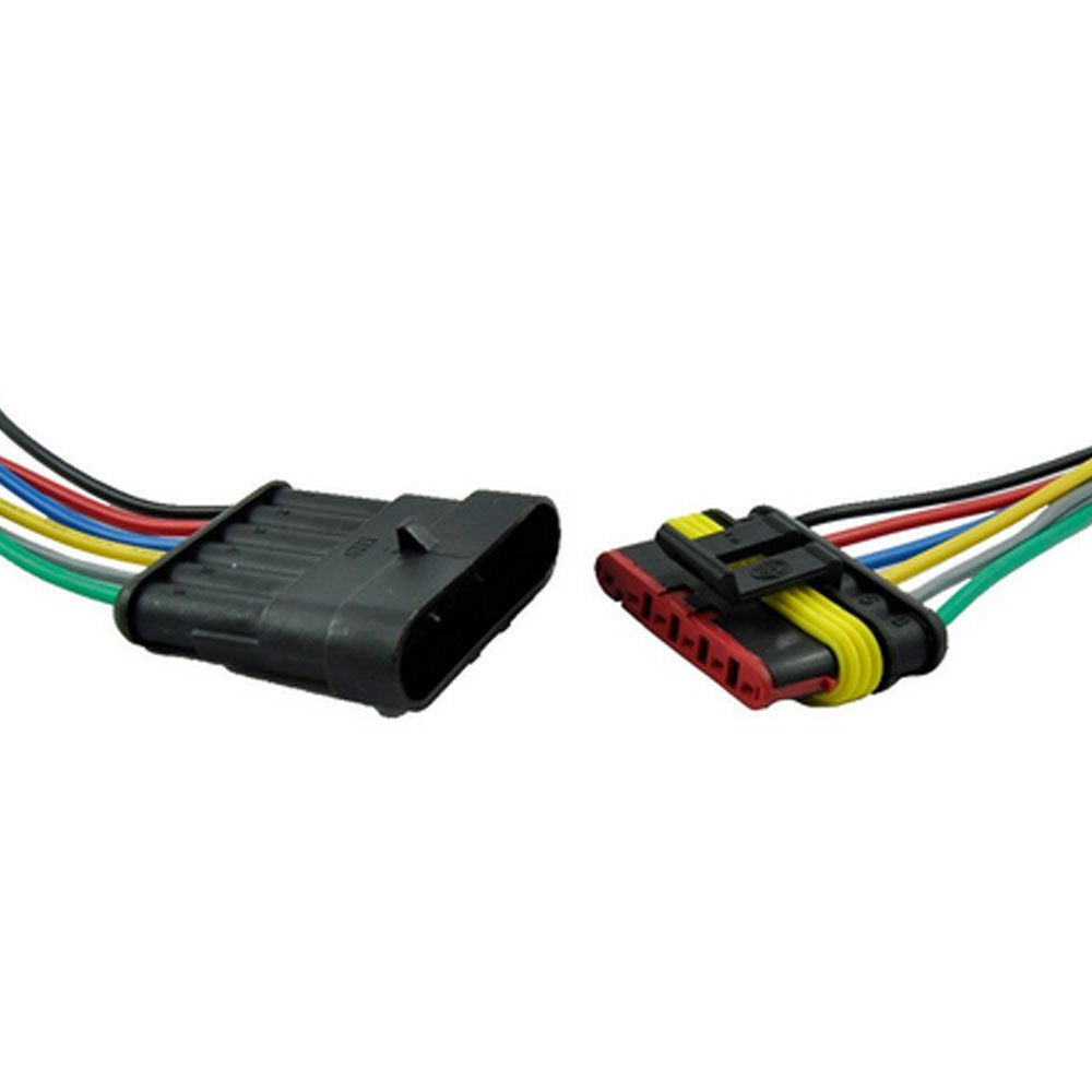 Esupport 6 Pin Way Car Auto Waterproof Electrical Connector Plug Socket Kit With Wire Awg Gauge Marine Pack Of 5