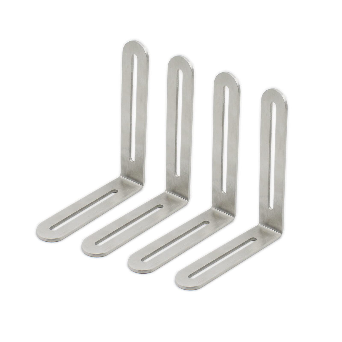 4 Pcs Adjustable L-Shape Corner Brace, Ulifestar Heavy Duty Thicken Stainless Steel Joint Right Angle Brackets L Slotted Support Shelf Bracket For Pc Case,Fixing Furniture-100X120X3Mm/3.94X4.72X0.12''