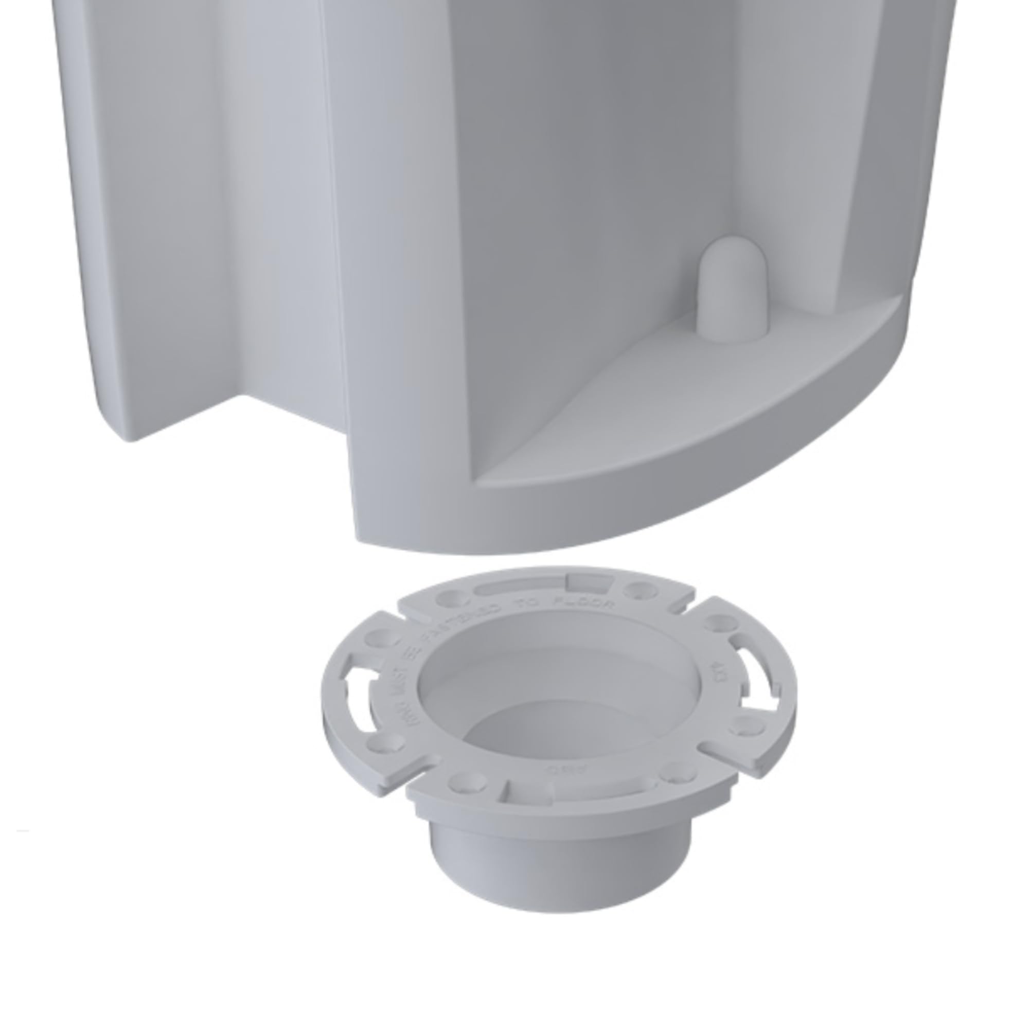 SEAFLO Universal Replacement RV Toilet 3 Floor Flange White