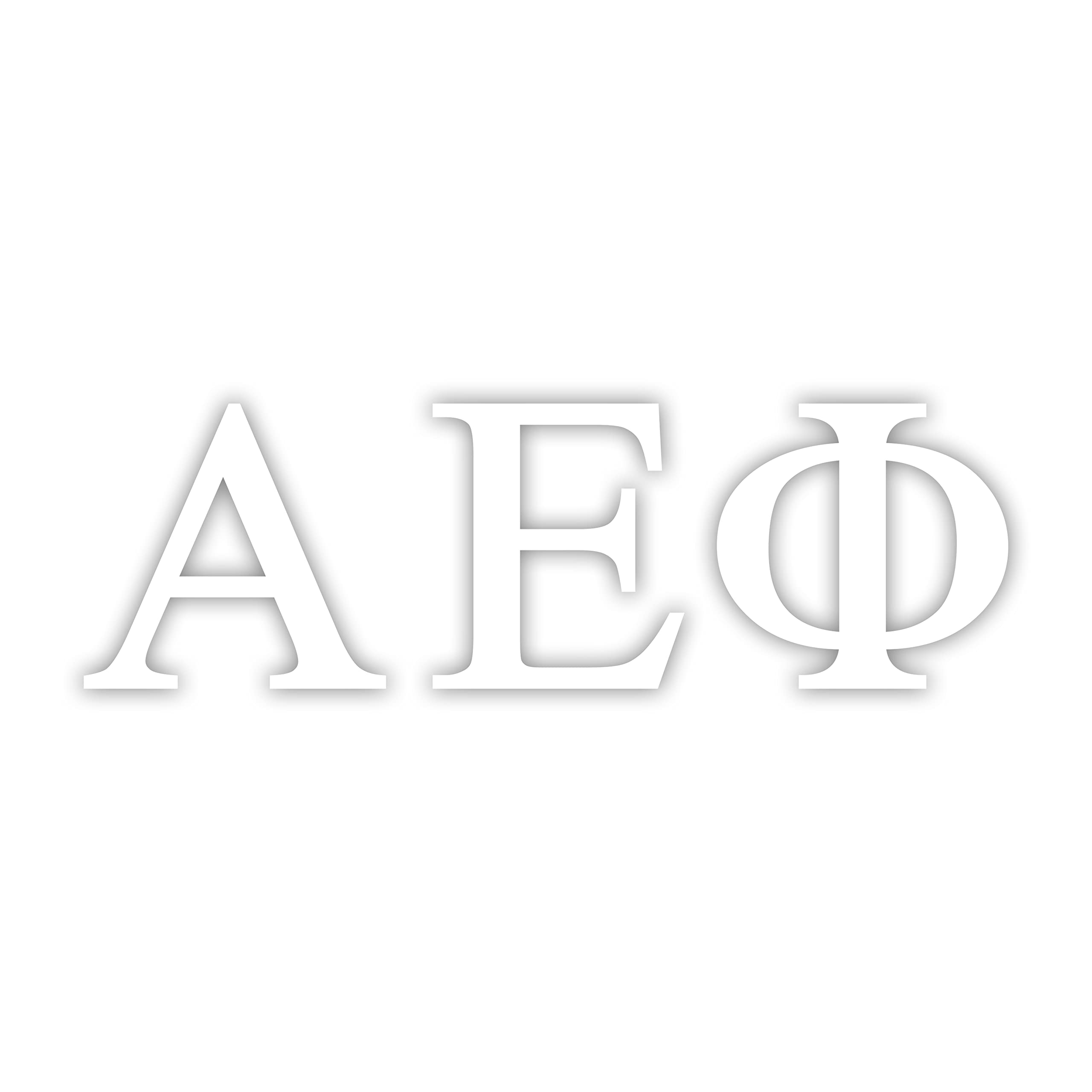 Pro-Graphx Alpha Epsilon Phi Greek Sorority Sticker Decal, 2.5 Inches Tall, White