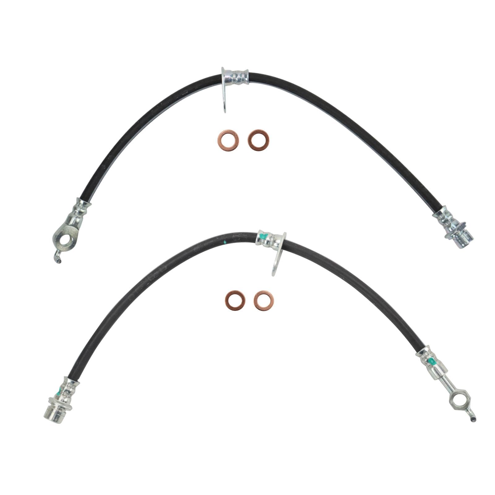 Trq Front Brake Hose Set Compatible With 2001-2004 Toyota Highlander