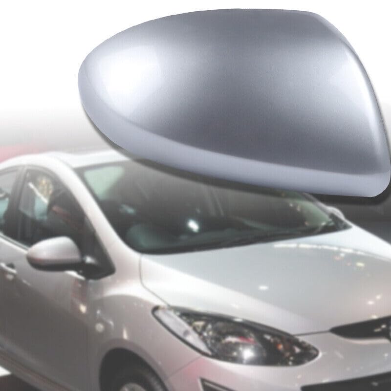 Silver Right Passenger Side Mirror Cover Cap For Mazda 3 2010 2011 2012 2013 No-Signal