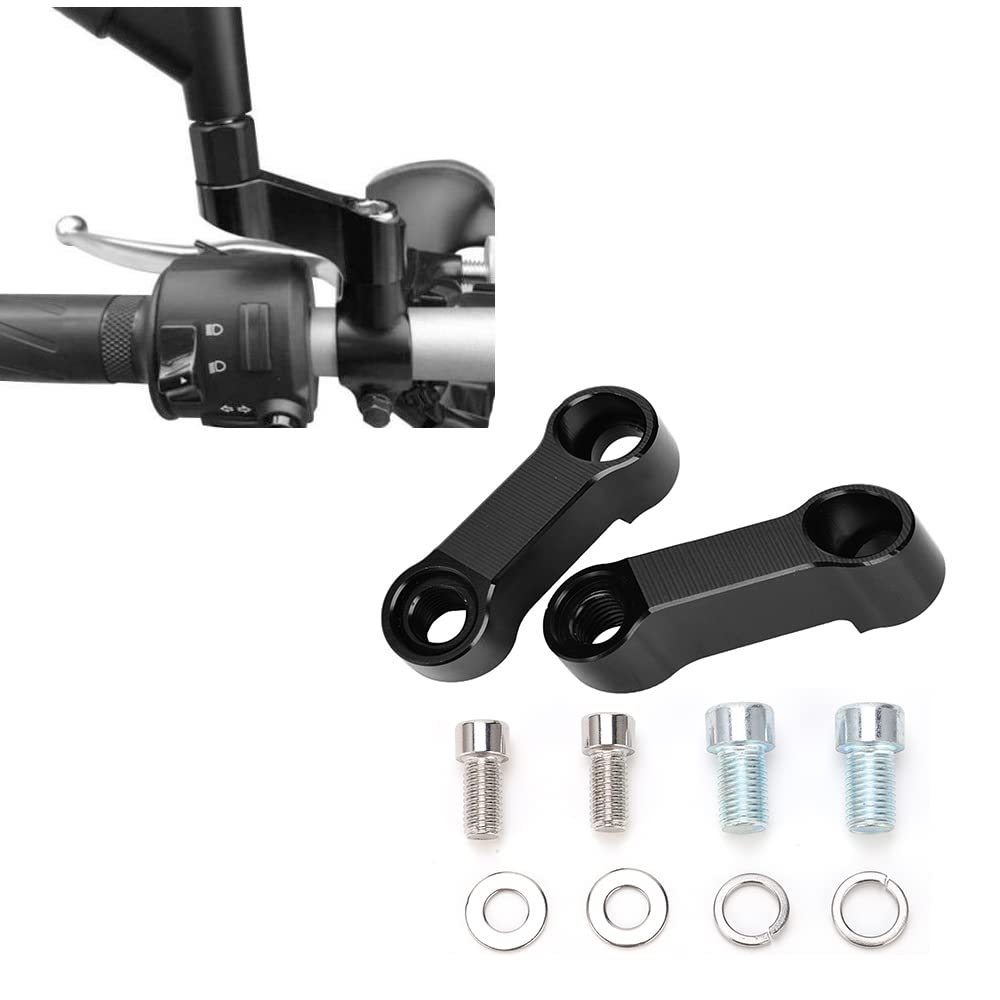 Watris Veiyi Motorcycle Mirror Extenders, Motorcycle Rearview Mirror Adapter, Aluminum Alloy Mirror Adapter, Motorcycle Mirror M