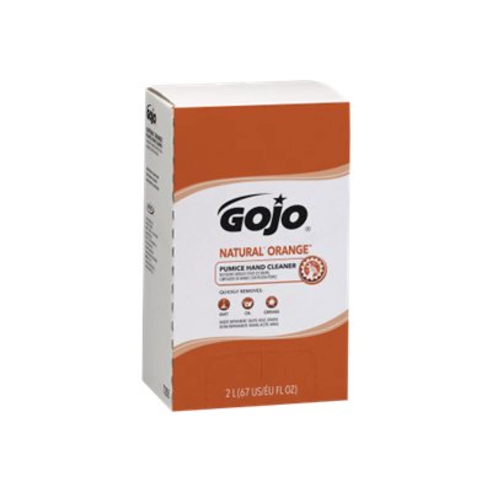Gojo Natural Orange Pumice Hand Cleaner, 2000 Ml Quick Acting Lotion Hand Cleaner With Pumice Refill Pro Tdx Dispenser (Pack Of