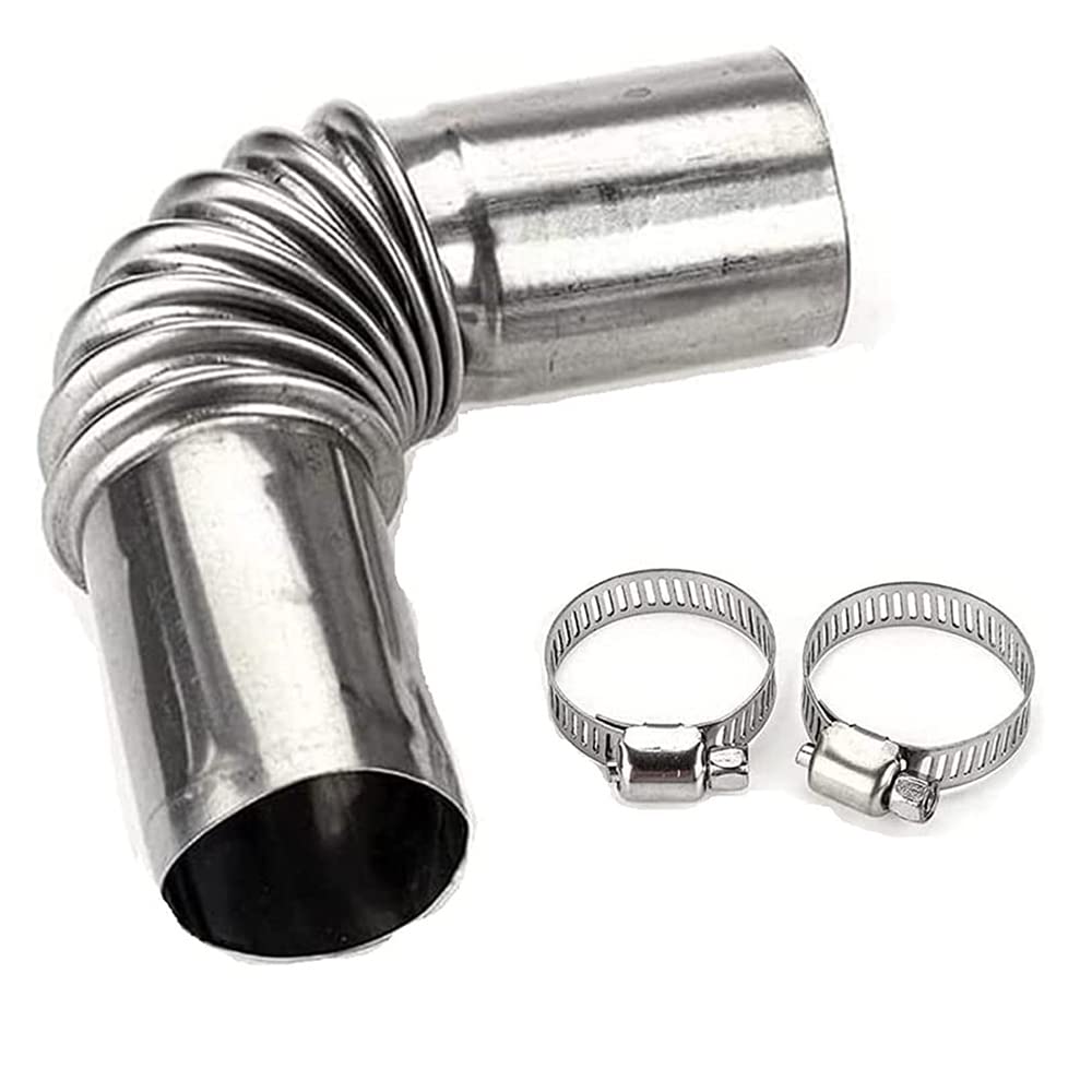 25Mm Air Parking Heater Exhaust Pipe Tube Elbow Connector Stainless Steel Windproof Cap Gas Water Heater With 2 Connector For Diesel Boat Heater
