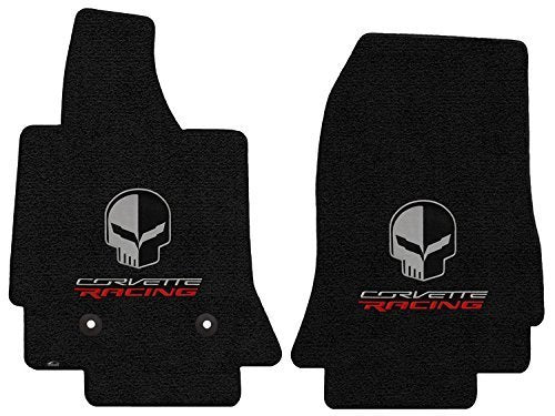 Corvette Floor Mats With Corvette Racing Script And Jake Skull Logo - Lloyds Mats : Fits C7 Stingray, Z51, Z06, Grand Sport