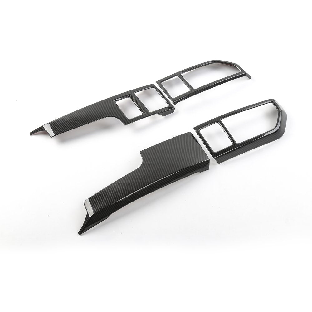 Voodonala Carbon Fiber Grain Central Control Cover Frame Trim For Ford F150 2015 2016 2017 2018 2019 2020