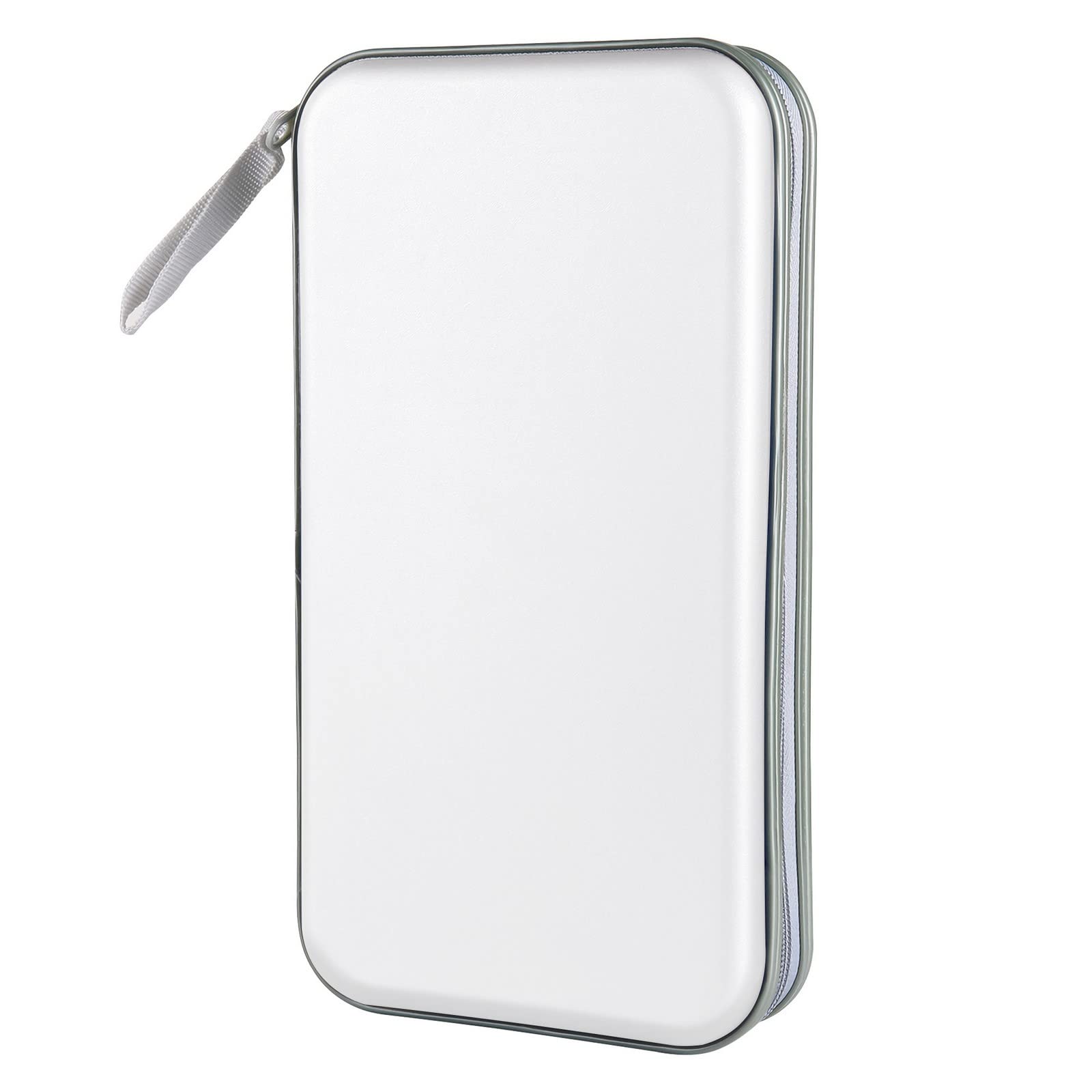 Cd Case, Siveit Dvd Case Holder 96 Capacity Hard Plastic Cd Dvd Disc Cases Storage Binder Wallet For Car Home Office Travel (Whi