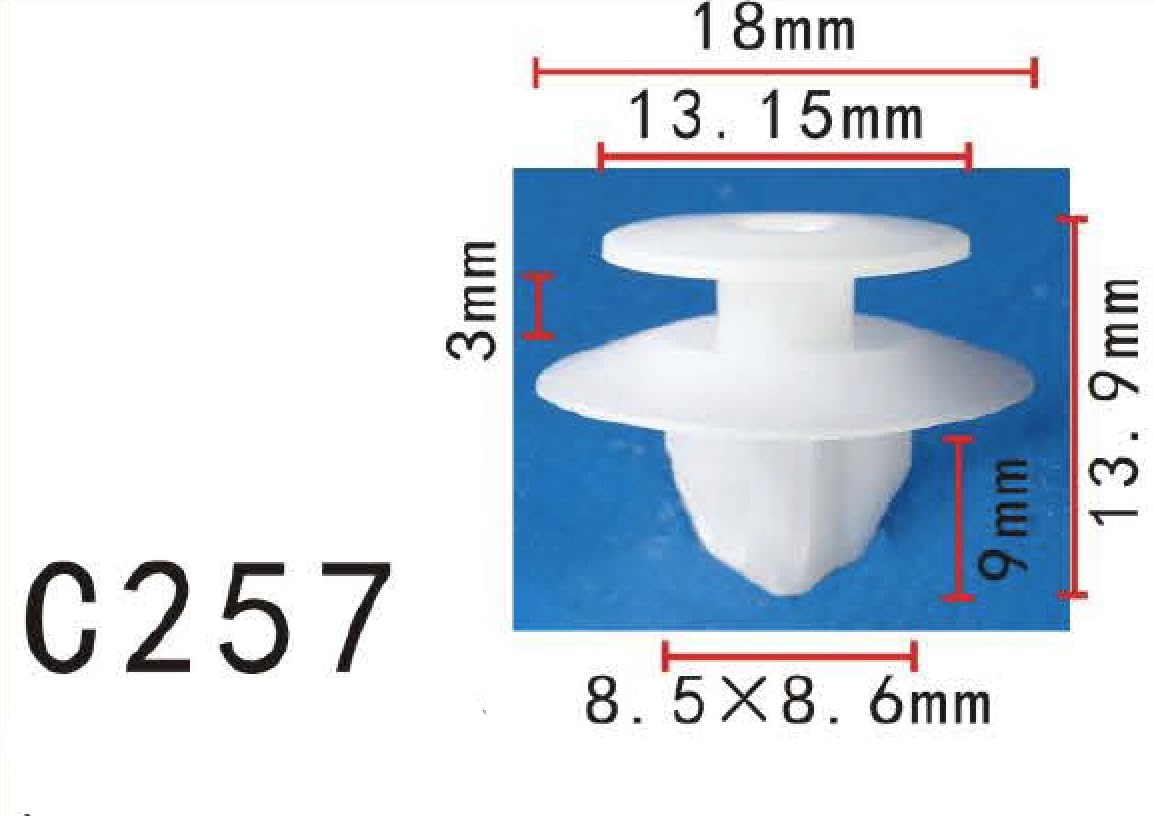 Autobahn88 Retainer Clip For Sill Panel, Compatible With Mitsubishi (Oem: Mr435918) (Pack Of 20)