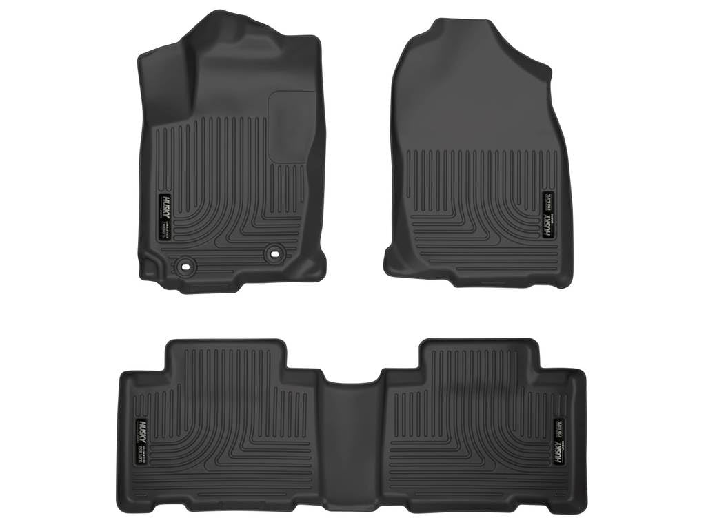 Husky Liners Weatherbeater Floor Mats | Fits 2013-2018 Toyota RAV4 (Excludes Hybrid) | Front & 2nd Row, 3-pc Black - 98971