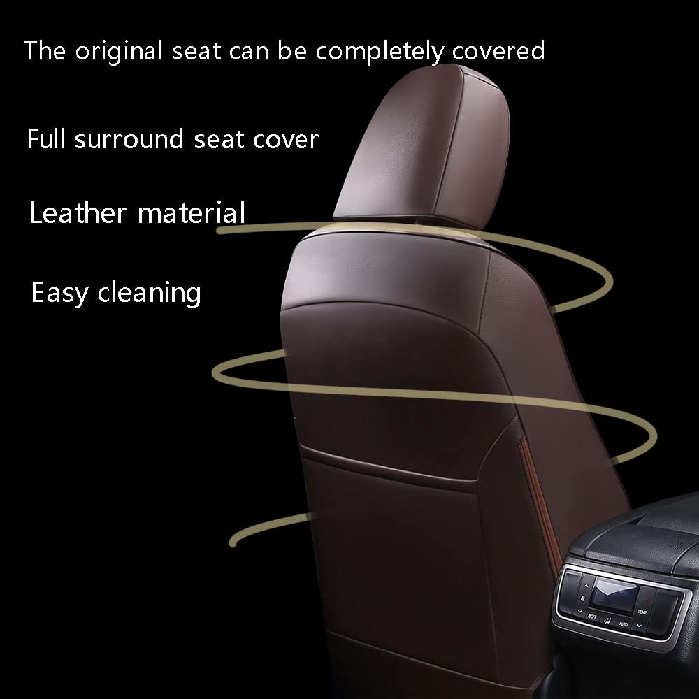 Cochefamilia Custom Fit Highlander Car Seat Covers For Select Toyota Highlander 2014 2015 2016 2017 2018 2019 - Three-Row,Second