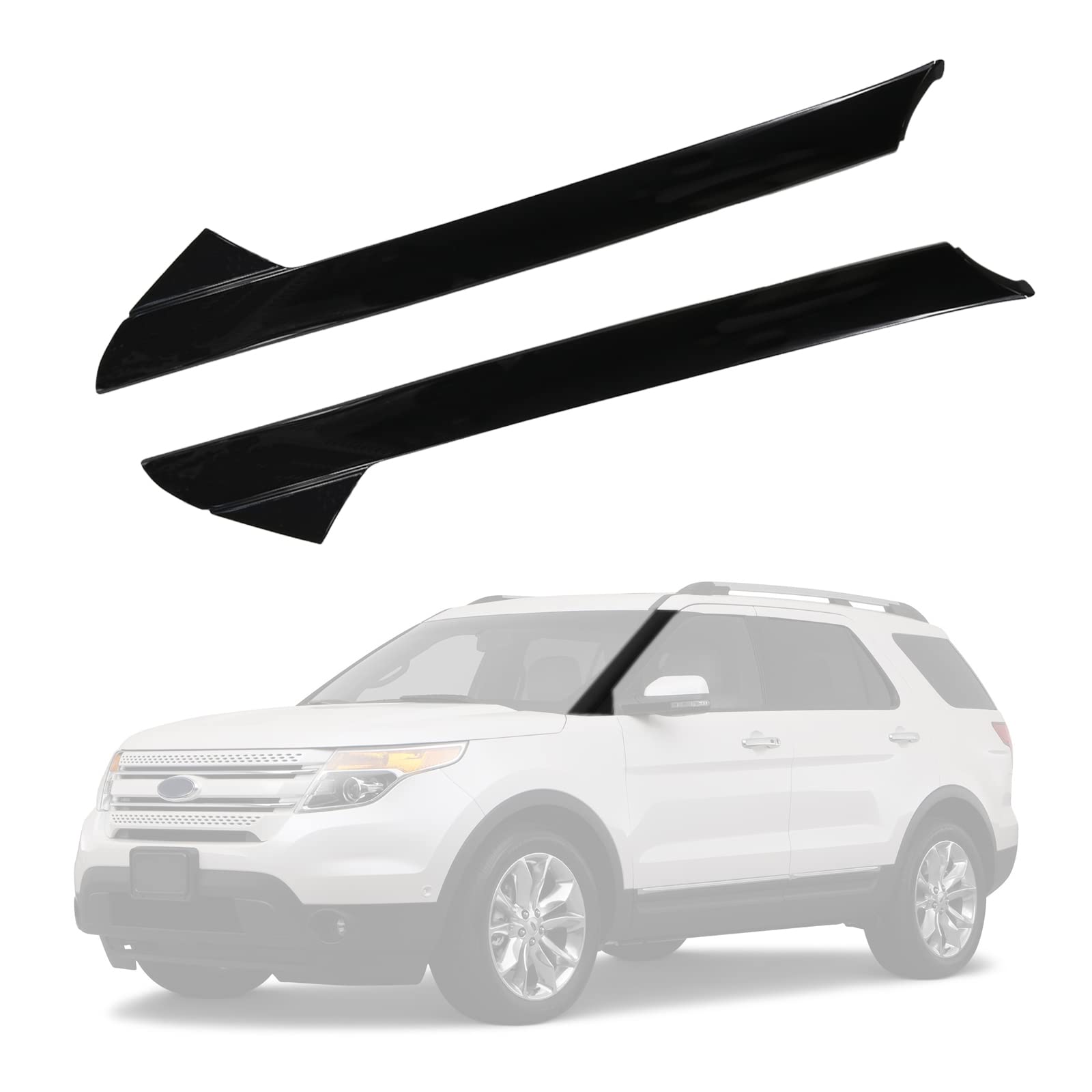 Carmocar A-Pillar Front Molding Windshield Outer Trim Replacement For 2011-2019 Ford Explorer 4 Door Utility (Left & Right) Repl