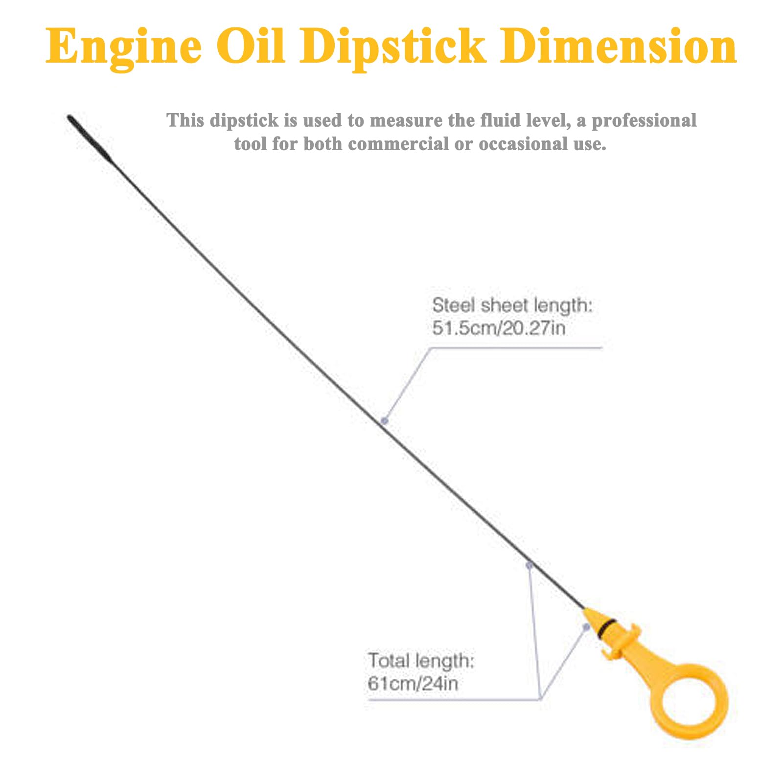 E-Vniko Engine Oil Level Dipstick Indicator for Audi A3, A4, A5, Q3, Q5, Passat B6, Jetta - Replace 06H115611
