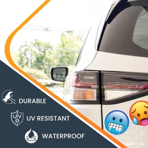 Magnet Me Up Hot And Cold Emoticon Magnet Decal, 5 Inch, 2 Piece Combo Pack, Cute Self-Expression Decorative Magnet For Car, Tru