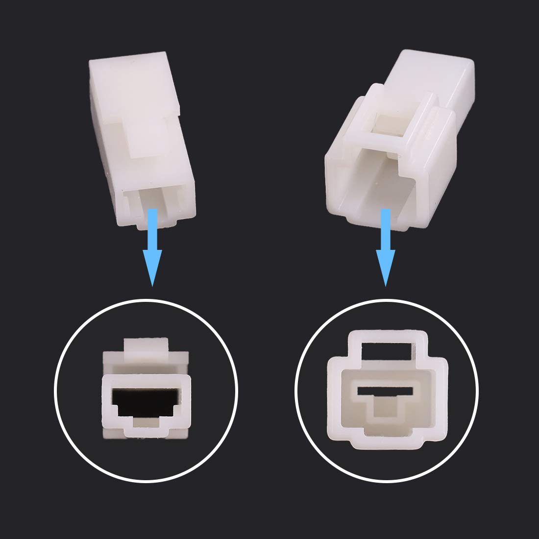 Glarks 120Pcs 6.3Mm 1 Pin Way Electrical Automotive Wire Connector Male Female Socket Plug And Terminals Kit For Motorcycle, Bik