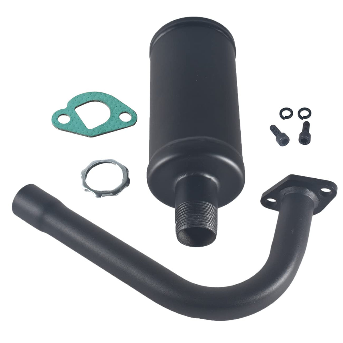 Iltpafg Upgrade Exhaust With Muffler For Coleman Powersports Ct200U Bt200X,For Predator 212Cc 196Cc/6.5Hp Go Kart And Gas Mini Bike Black