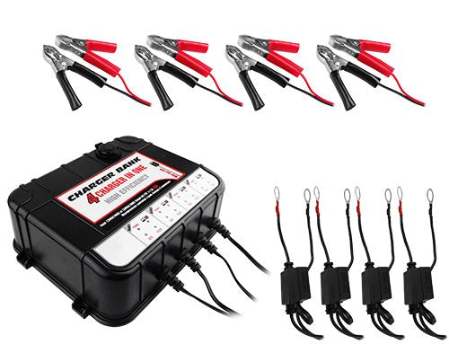 Smart 6/12V, 2A 4 Bay Charger Maintainer w/USB for Auto & Marine Applications