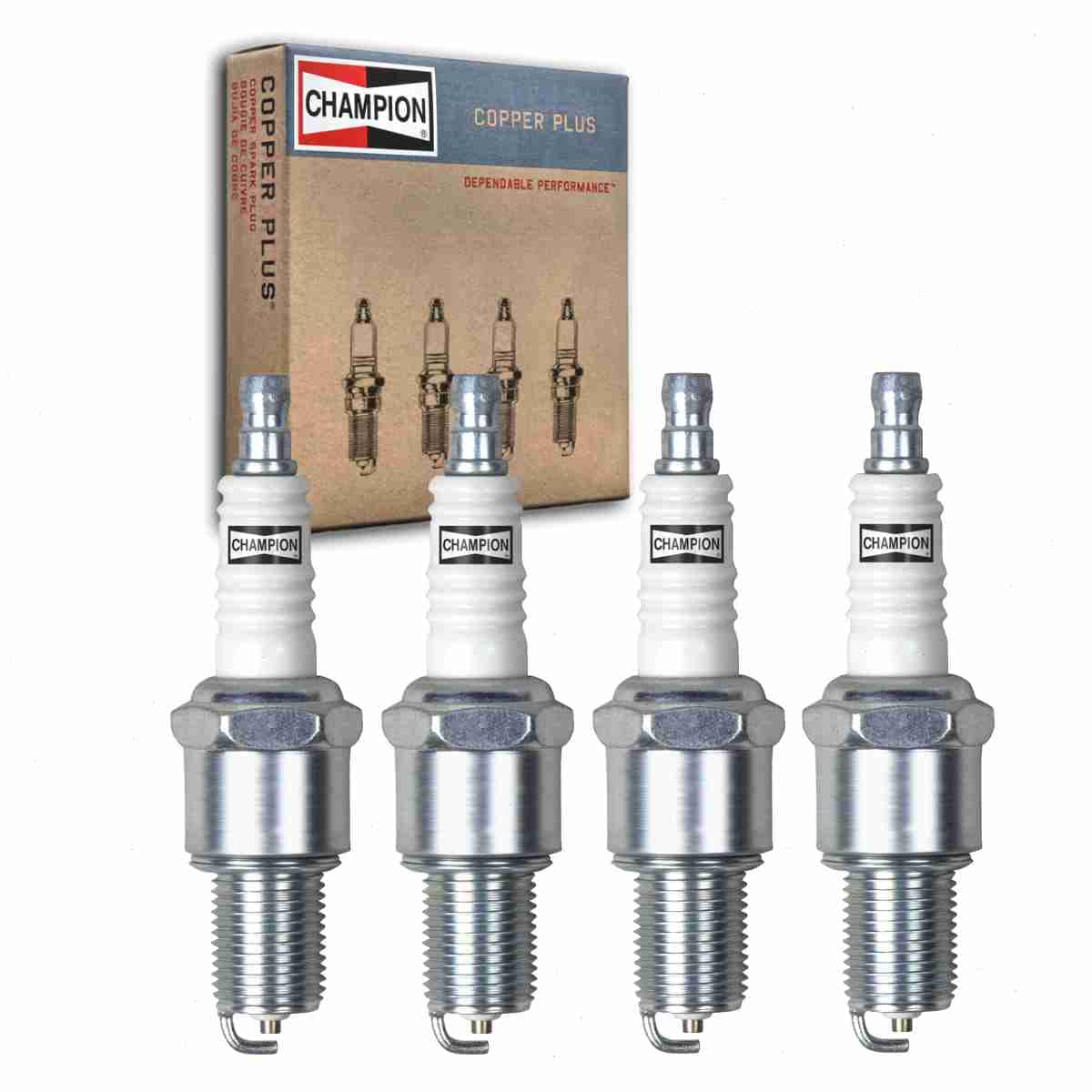 4 pc Champion Copper Plus Spark Plugs compatible with Lada Niva 1.6L L4 1984-1993